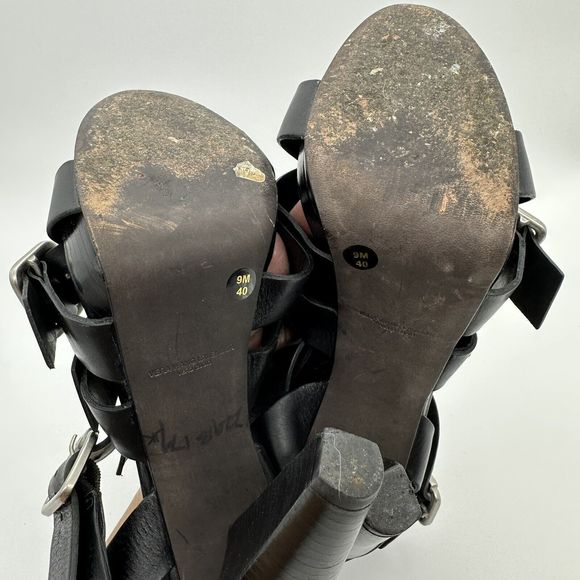 VERA WANG LAVENDER Hunter Green Strappy 4.5" SANDALS Heels Size 9M - Picture 6 of 6